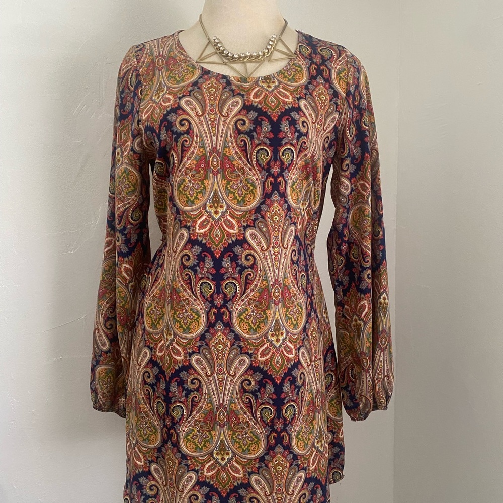 🫧Gently Loved🫧 Paisley Patterned Boho-Chic Dress ✨🤎🧡